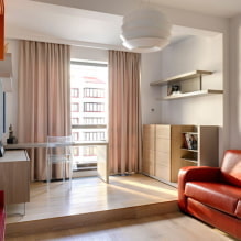 Appartement 40 m² m. - idées de design moderne, zonage, photos à l'intérieur-6