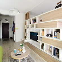 Pis de 40 m2 M. - idees de disseny modern, zonificació, foto a l'interior-8