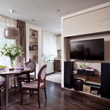 The design of the apartment is 35 square meters. m. - photo, zoning, interior design ideas-8