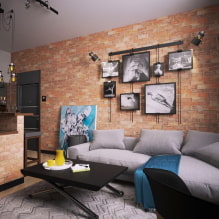 Appartement design 38 m² m. - photos intérieures, zonage, idées d'aménagement-2