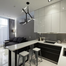 Appartement design 45 m² m. - idées de rangement, photo à l'intérieur-6