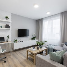 Appartement design 45 m² m. - idées de rangement, photo à l'intérieur-8
