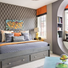 Nội thất phòng cho một cậu bé tuổi teen: khoanh vùng, lựa chọn màu sắc, kiểu dáng, nội thất và trang trí-0