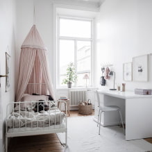 Beyaz çocuk odası: kombinasyonlar, stil, dekorasyon, mobilya ve dekor seçimi-4