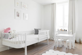 Beyaz çocuk odası: kombinasyonlar, stil seçimi, dekorasyon, mobilya ve dekor