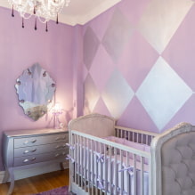 Chambre d'enfant lilas et violette: caractéristiques et conseils de conception-5