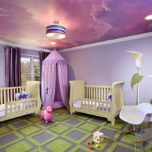 Chambre d'enfant lilas et violette: caractéristiques et conseils de conception-7