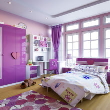 Lila ja violetti lastenhuone: ominaisuuksia ja suunnitteluvihjeitä-8