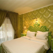Chambre verte: nuances, combinaisons, choix de finitions, mobilier, rideaux, éclairage-1