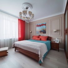Tasarım yatak odası 14 metrekare. m. - paftalar, mobilya düzenlemesi, düzenleme fikirleri, stiller-4
