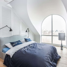 Таванска спалня: зониране и оформление, цвят, стилове, декорация, мебели и завеси-8
