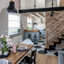 Maisonette-Wohnungen: Grundrisse, Design-Ideen, Stile, Treppenhaus-0