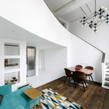 Dvoupodlažní byty: dispozice, nápady pro uspořádání, styly, design schodiště-1