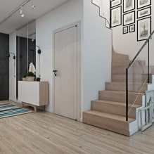Lägenheter på två nivåer: layouter, arrangemangsidéer, stilar, trappformning-5