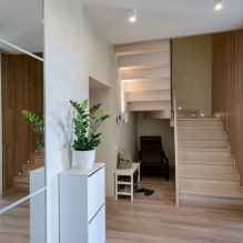 Duplex lejligheder: layouts, arrangement ideer, stilarter, trappe design-8