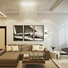 Sala de estar en colores beige: una selección de acabados, muebles, textiles, combinaciones y estilos-1