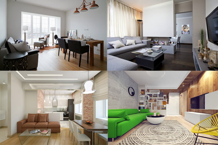 Diseño de apartamentos 57 sq. m.- 5 proyectos con fotos y diseños