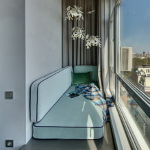 Balkono ir lodžijos dizainas: dizaino idėjos, apdaila, spalvos pasirinkimas, baldai, stilius ir dekoras-0