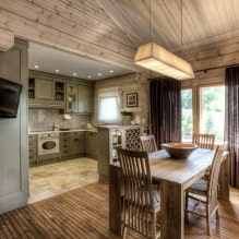 O interior da casa de madeira: foto dentro, características de design-1