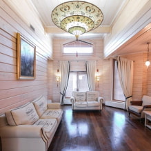Interiér domu ze dřeva: fotografie uvnitř, designové prvky-5