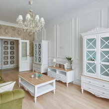 Dzīvojamā istaba Provansas stilā: dizaina iezīmes, remonta piemēri-2