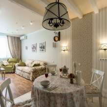 Vardagsrum i Provence-stil: designfunktioner, reparationsexempel-3