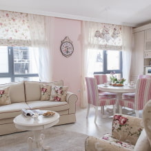 Obývacia izba v štýle Provence: dizajnové prvky, príklady opráv-6