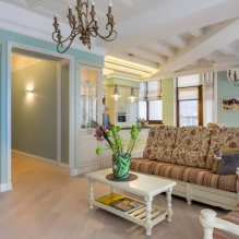 Obývací pokoj ve stylu Provence: designové prvky, příklady opravy-8