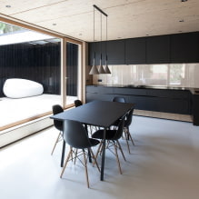 Dapur dalam gaya minimalism: ciri reka bentuk, pembaikan foto sebenar-2