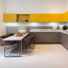Kjøkken i stil med minimalisme: designfunksjoner, reelle reparasjonsfoto-8