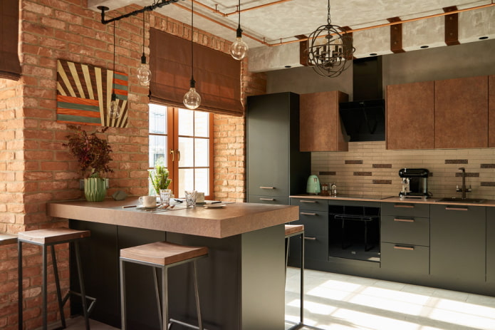 How to design a loft-style kitchen - a detailed design guide