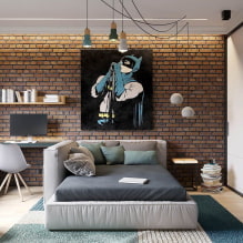 Viver d’estil loft: característiques de disseny, fotos a l’interior de l’habitació-2