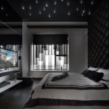 Phòng ngủ màu đen: hình ảnh trong nội thất, tính năng thiết kế, kết hợp-6
