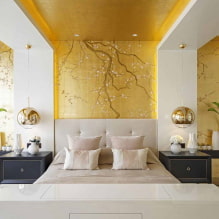 Žlutá ložnice: designové prvky, kombinace s jinými barvami-1