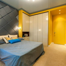 Bilik tidur kuning: ciri reka bentuk, kombinasi dengan warna lain-2