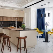 Virtuve ar lauru logu: dizaina iezīmes, izkārtojuma piemēri un zonējums-4