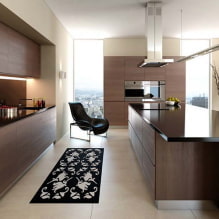 Modern tarzda mutfaklar: tasarım özellikleri, kaplamalar ve mobilyalar-2