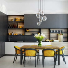 Nhà bếp theo phong cách hiện đại: tính năng thiết kế, hoàn thiện và nội thất-3