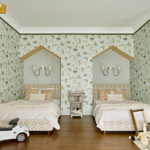 Dječja soba za dvoje djece: primjeri popravaka, zoniranje, fotografije u unutrašnjosti-3