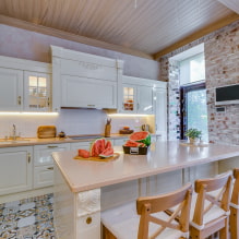 Kitchen with island - photo in the interior-8
