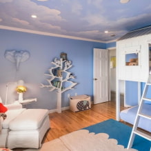 Modrá a modrá v interiéri detskej izby: dizajnové prvky-1