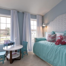 El blau i el blau a l’interior d’una habitació infantil: característiques de disseny-2