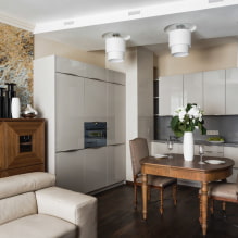 Design einer kombinierten Küche-Esszimmer-Wohnzimmer: die besten Ideen und Foto-1