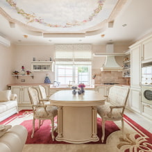 Design av en kombinert kjøkken-spisestue-stue: de beste ideene og foto-2