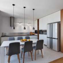 Dizajn kombinovanej kuchyne, jedálne, obývačky: najlepšie nápady a foto-7