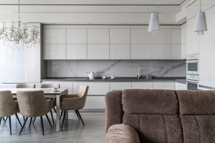 Progettazione di una cucina-sala da pranzo-soggiorno combinata: le migliori idee e foto