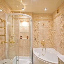 אמבטיה פינתית בפנים: היתרונות והחסרונות, דוגמאות לעיצוב -1