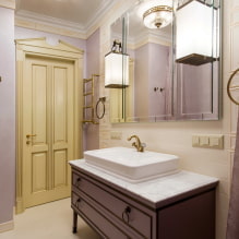 Éclairage dans la salle de bain: conseils de sélection, emplacement, idées de conception-0