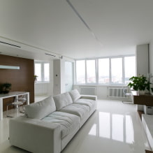 Ruang tamu dalam gaya minimalis: tip reka bentuk, gambar di pedalaman-0