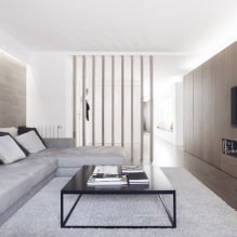 Sala de estar al estilo minimalista: consejos de diseño, fotos en el interior-6